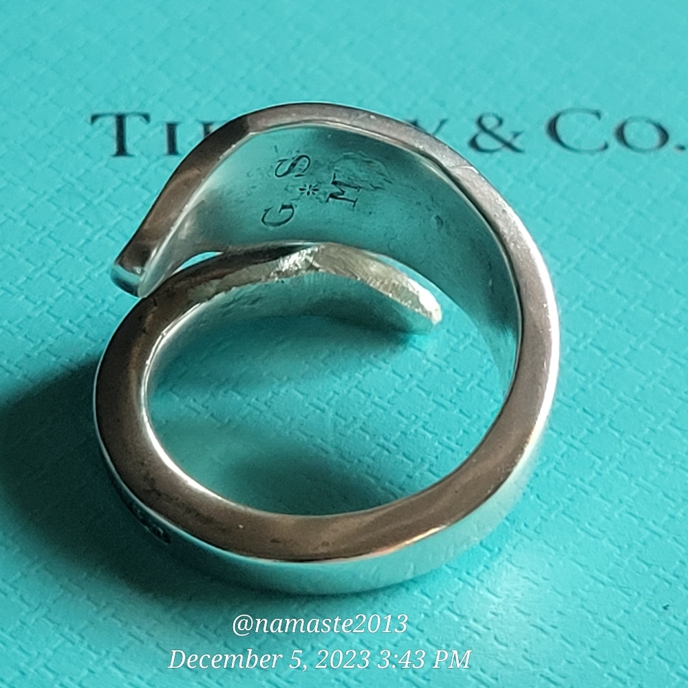 1912 Tiffany & Company Clinton Spoon Ring in Sterling Silver Luxury #56 - Picture 5 of 17